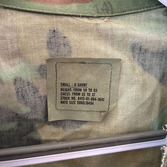 Vintage 90s Men's Camo Military Jacket and Pants Size S Button-Up Short Length - Picture 5 of 15